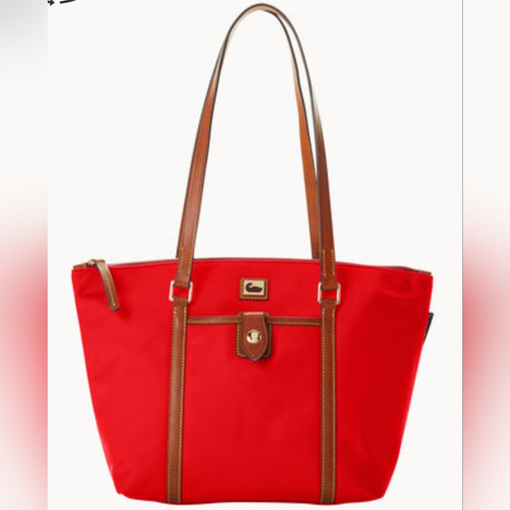 Dooney & Bourke Red Zip Tote